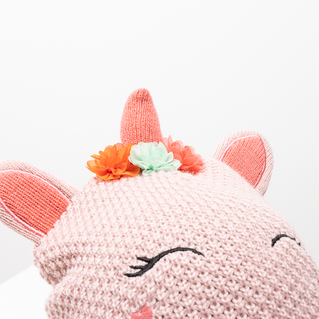 PG 2pk pink unicorn novelty beanie-MID PINK-52 CM