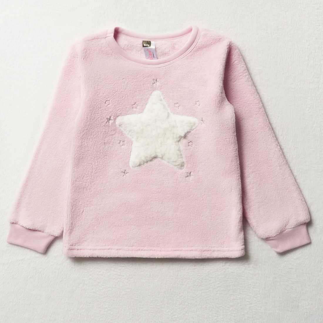 PG star fleece pj-MID PINK-2-3 YRS