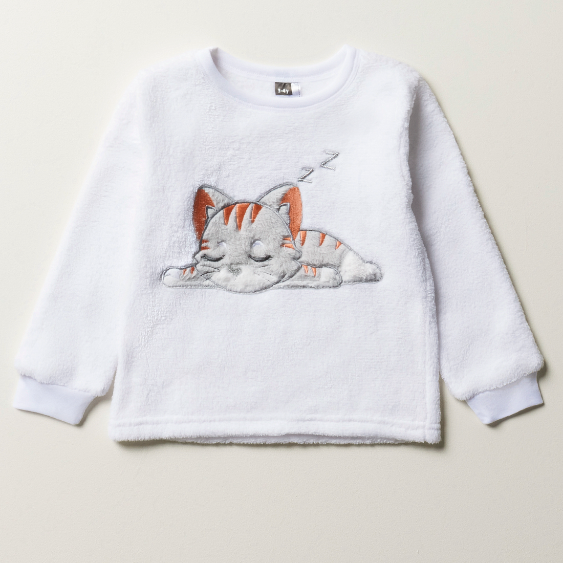 PG I love catnaps fleece pj-CORAL-2-3 YRS