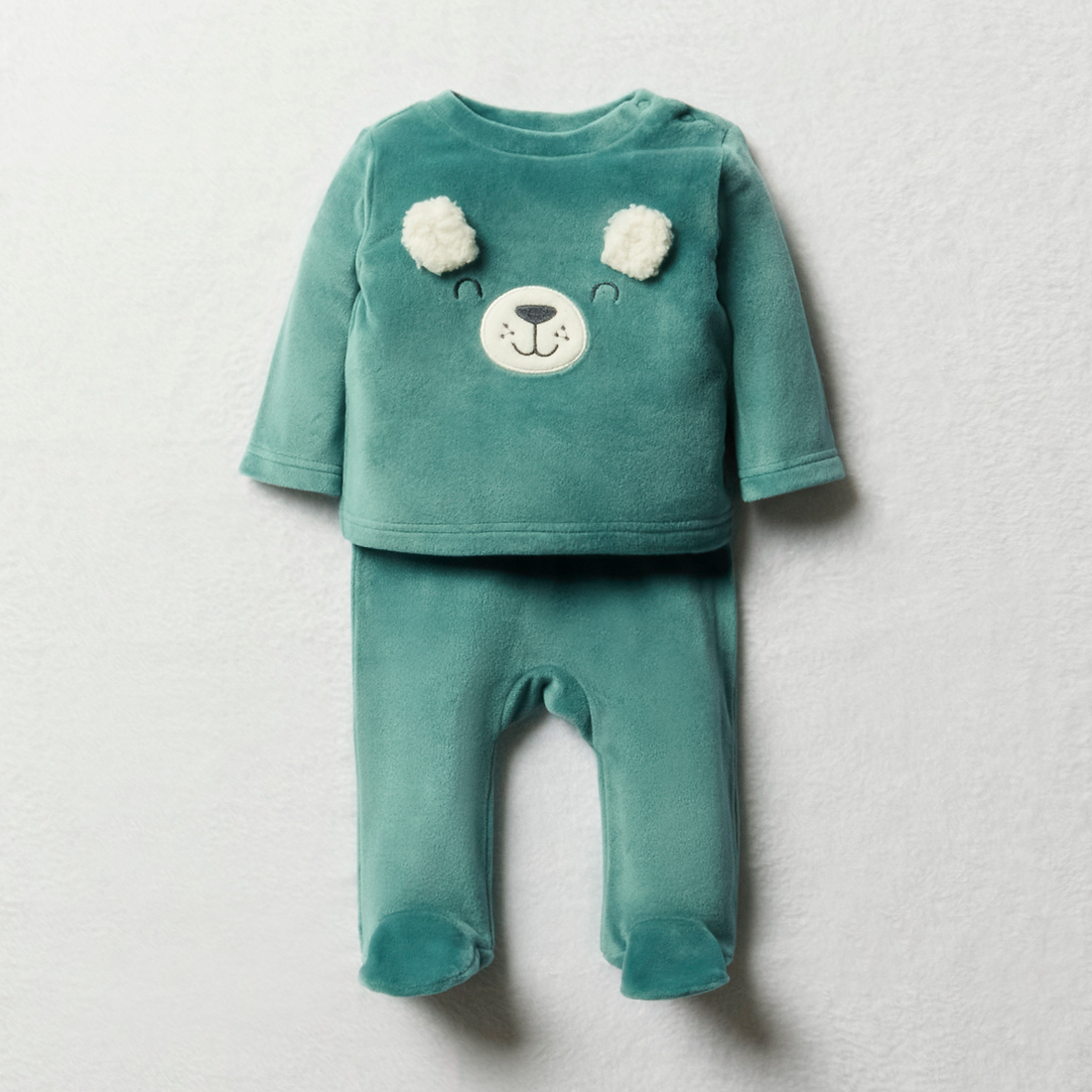 Velour bear applique set blue-TEAL-0-3 MTHS