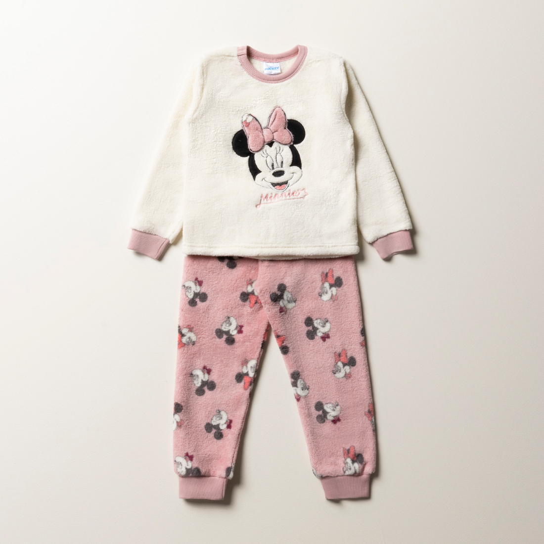 PG mickey and minnie fleece pj-DUSTY PINK-2-3 YRS