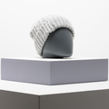 Cable pompom beanie grey-GREY-ONE SIZE