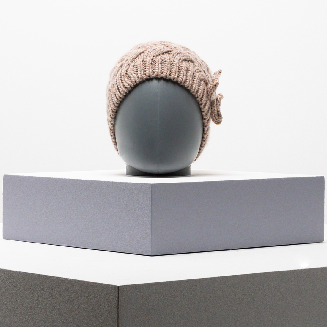 Knitted beret mocca-MOCHA-ONE SIZE