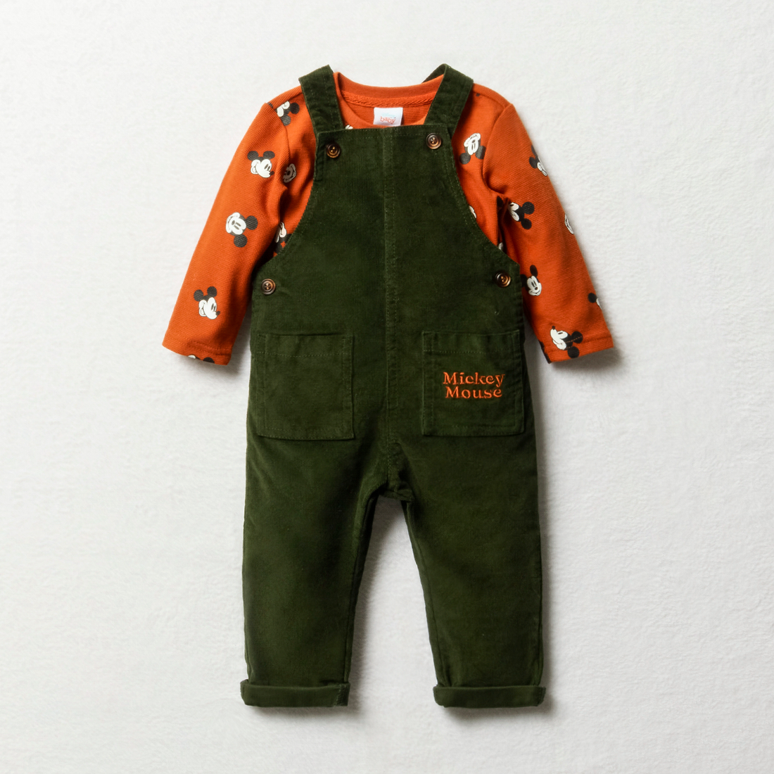 Mickey Mouse cord dungaree set fatigue-FATIGUE-18-24 MTHS