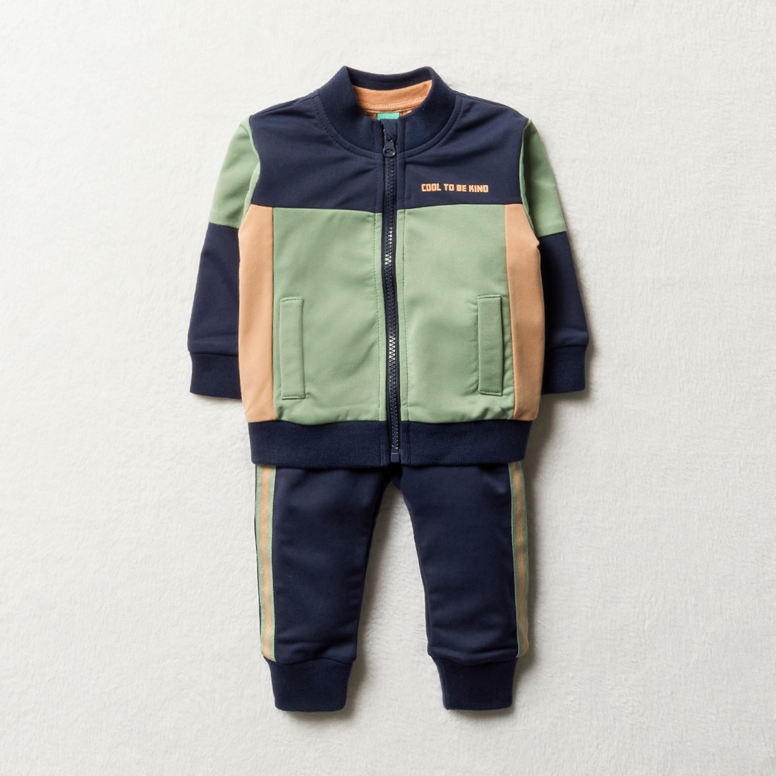 3 PIECE ZIP THROUGH TRACKSUIT PEACOAT-ASSORTED-18-24 MTHS