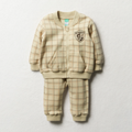 AOP check 2 piece tracksuit taupe-TAUPE-18-24 MTHS