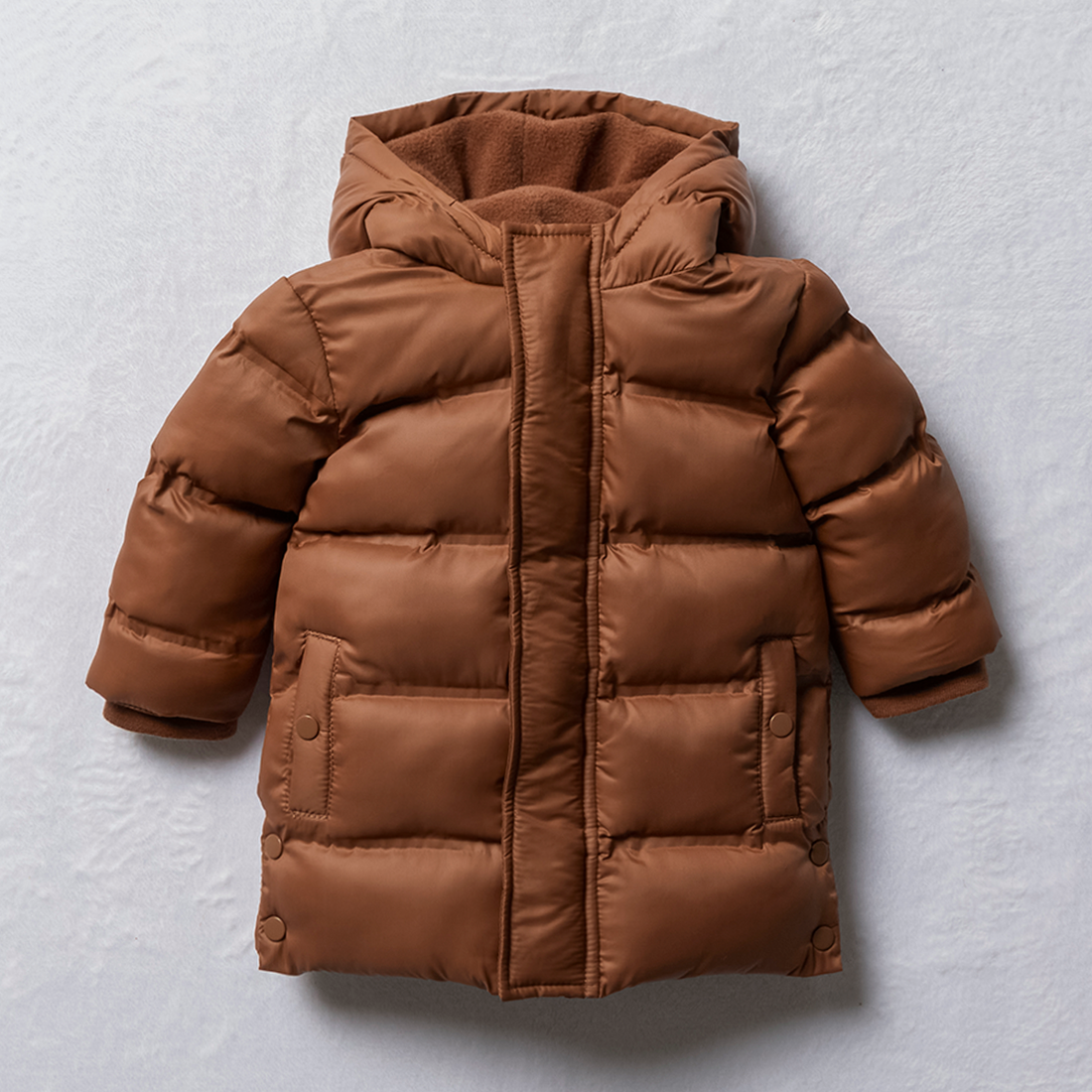 Puffer parka jacket mocha-MOCHA-18-24 MTHS