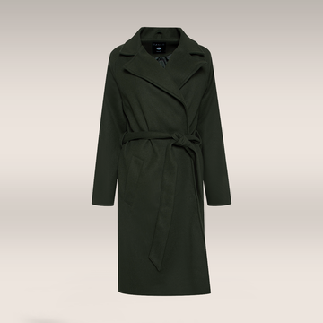 Belted melton coat kombu green-FATIGUE-38