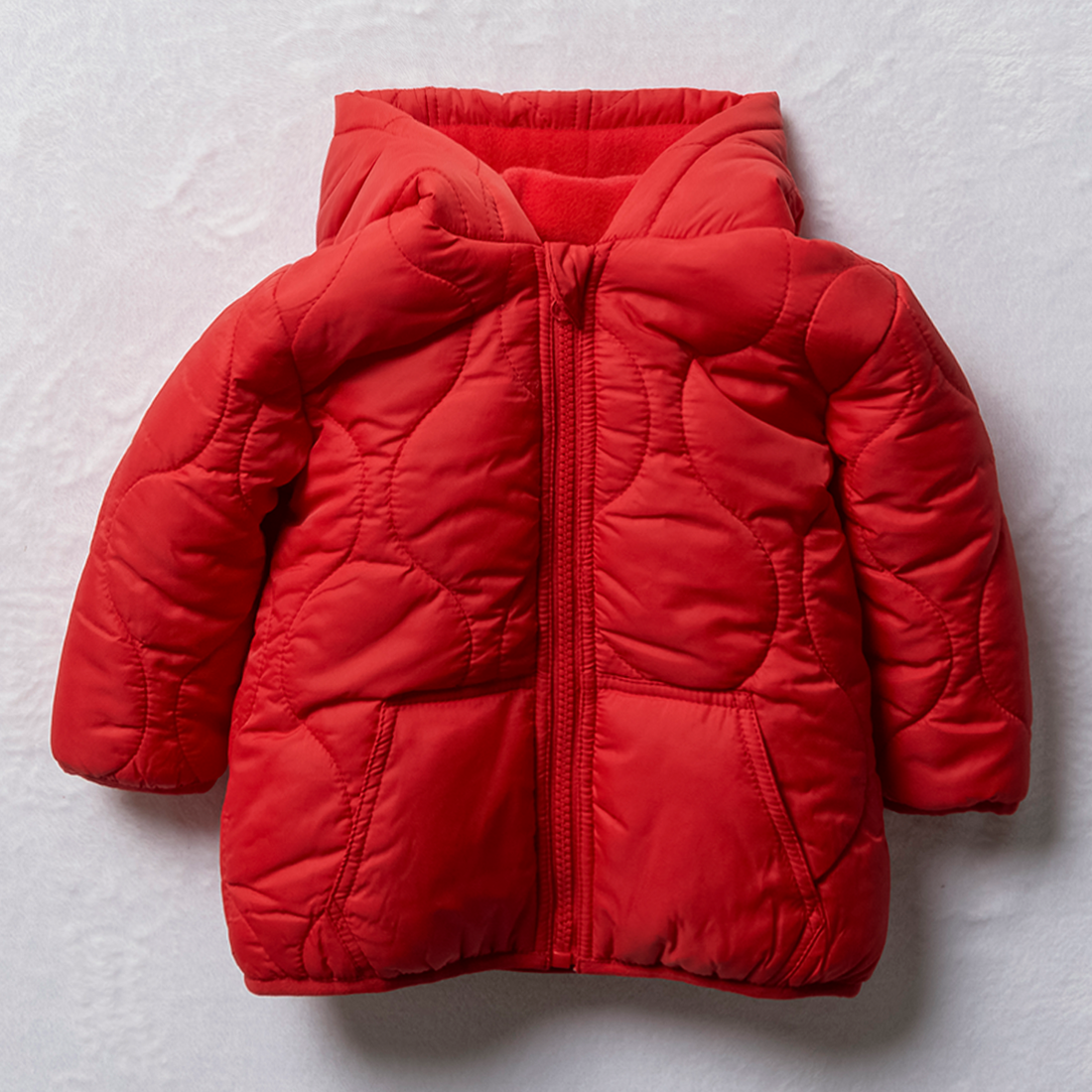 Diamond quilted puffer jacket tibetan red-WINE-18-24 MTHS