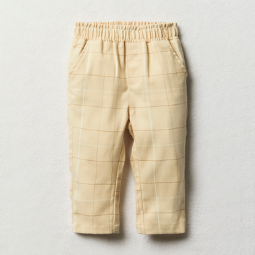 check slim leg fashion trouser stone-STONE-3-6 MTHS