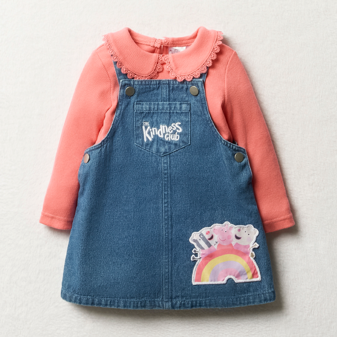 Peppa Pig denim pinni set mid blue wash-MID BLUE-6-12 MTHS