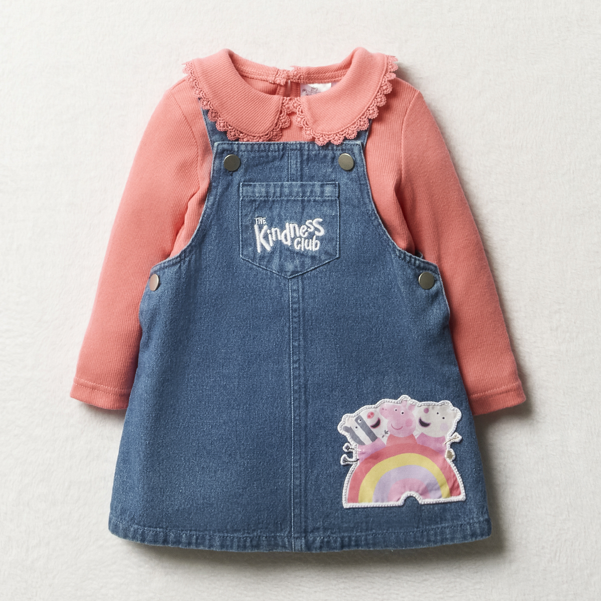 Peppa Pig denim pinni set mid blue wash-MID BLUE-6-12 MTHS