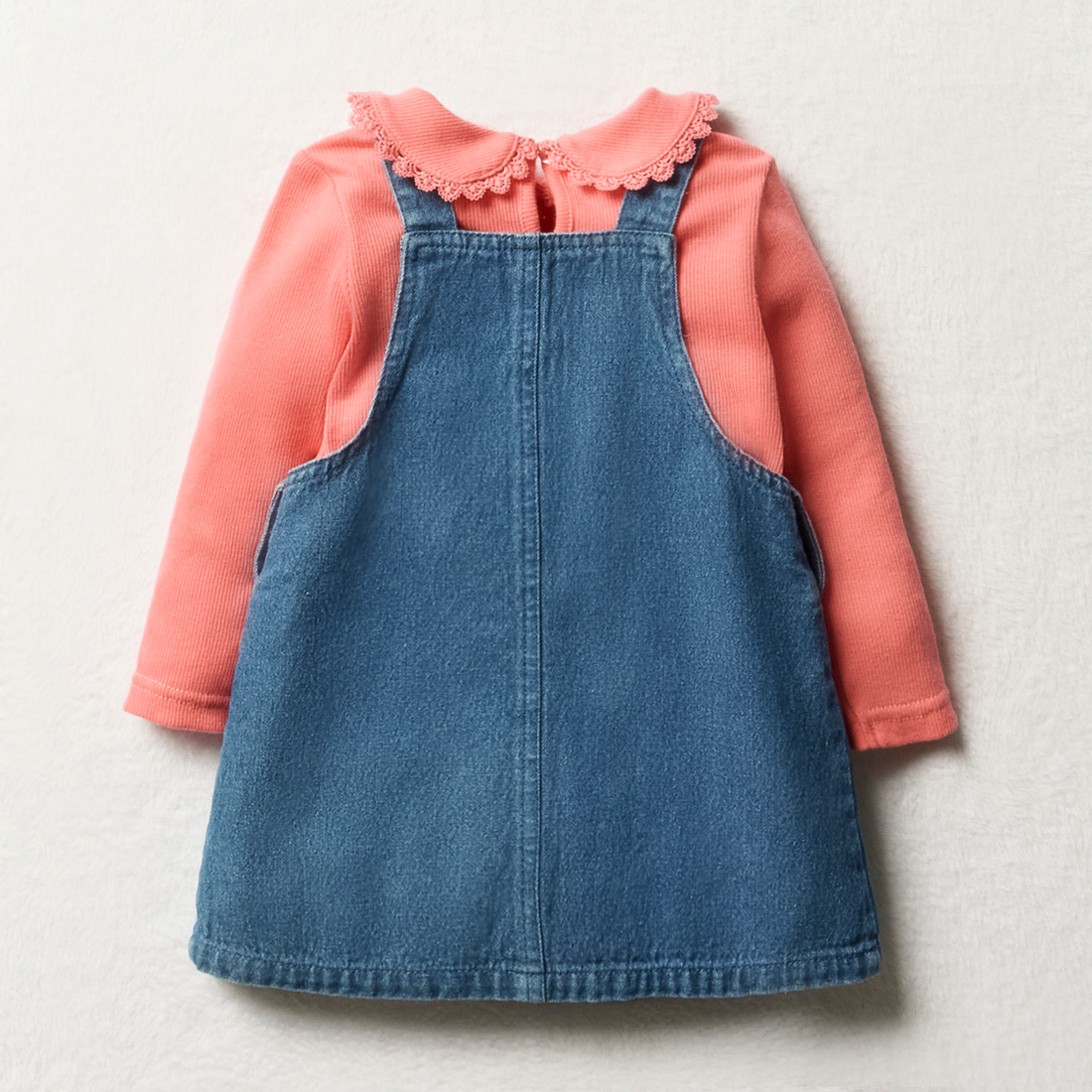 Peppa Pig denim pinni set mid blue wash-MID BLUE-6-12 MTHS