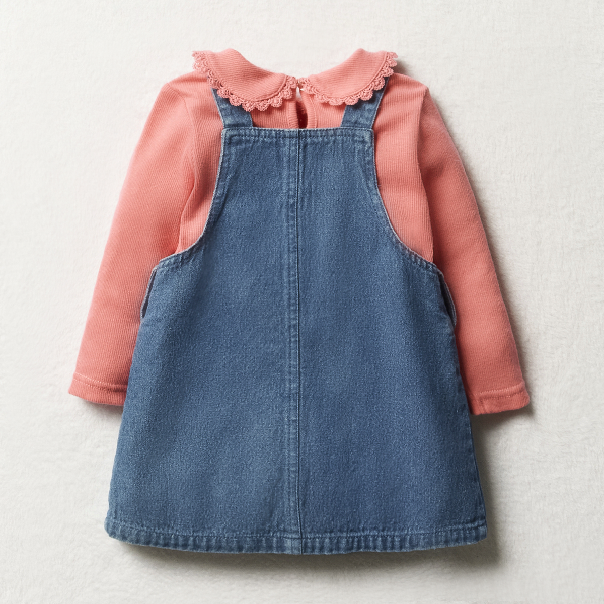 Peppa Pig denim pinni set mid blue wash-MID BLUE-6-12 MTHS (1)