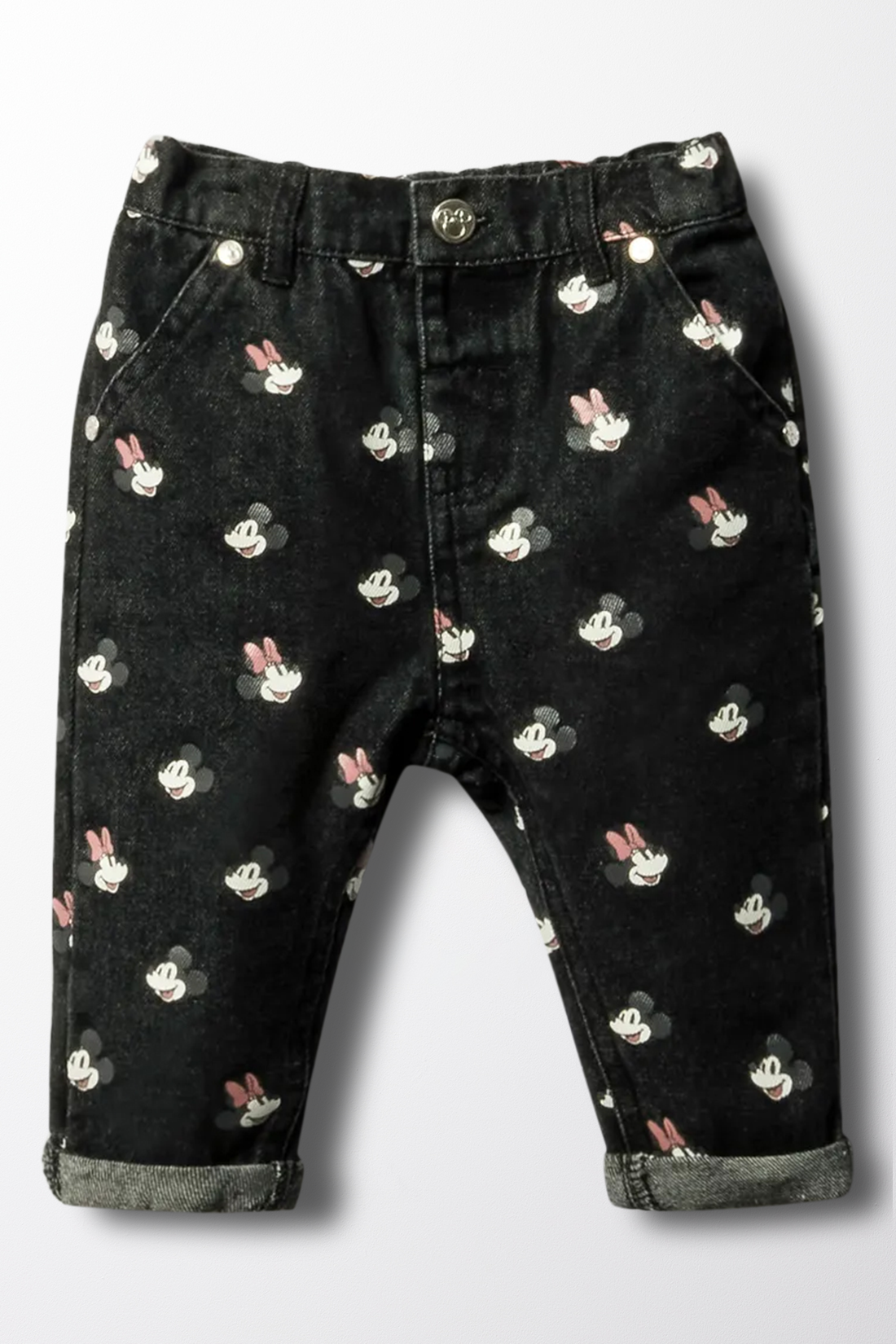 Minnie printed tapered leg jean black-BLACK-12-18 MTHS