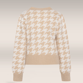 Houndstooth cardi vanilla stone-BEIGE-S (1)