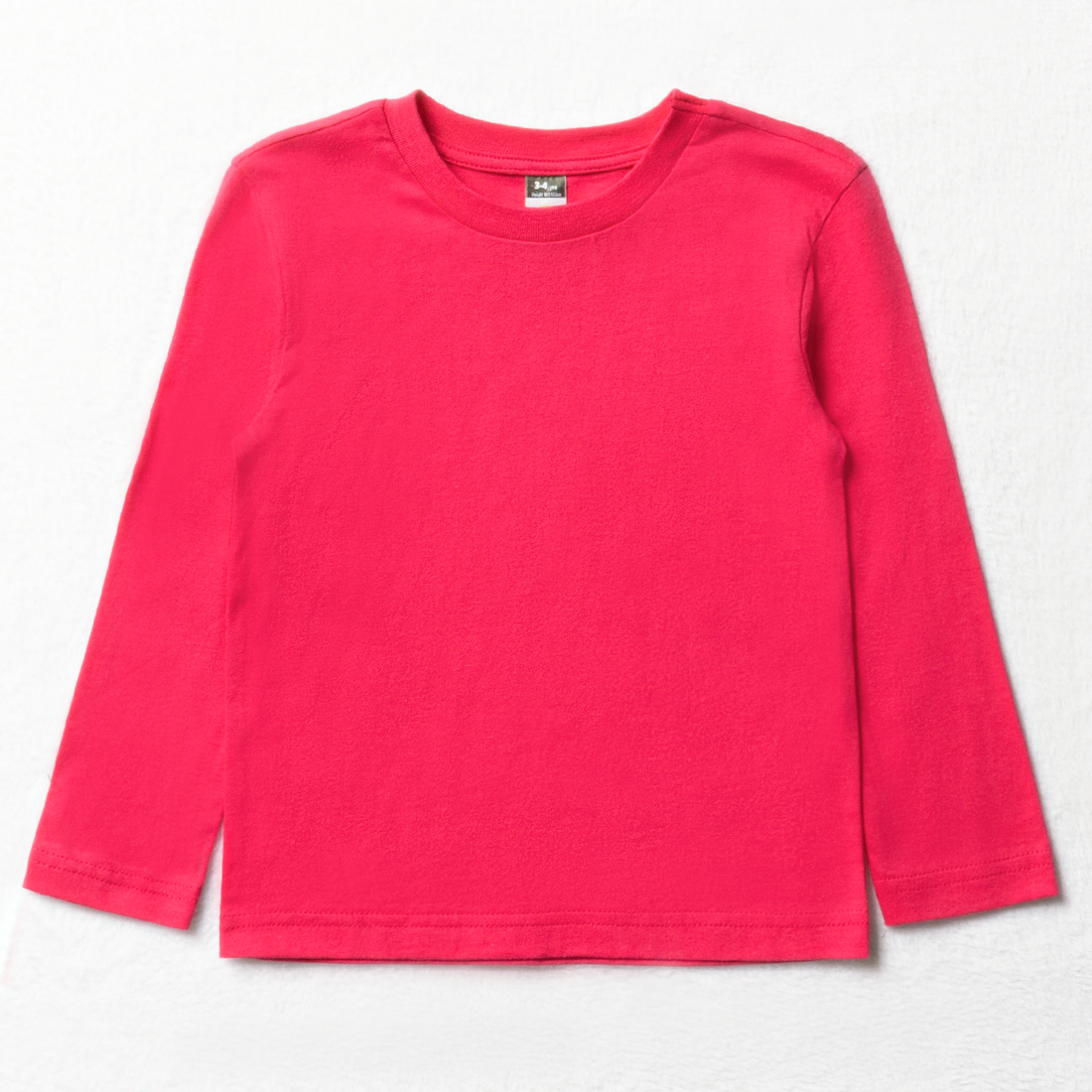 LS T-Shirt Plain Cerise-CERISE-2-3 YRS