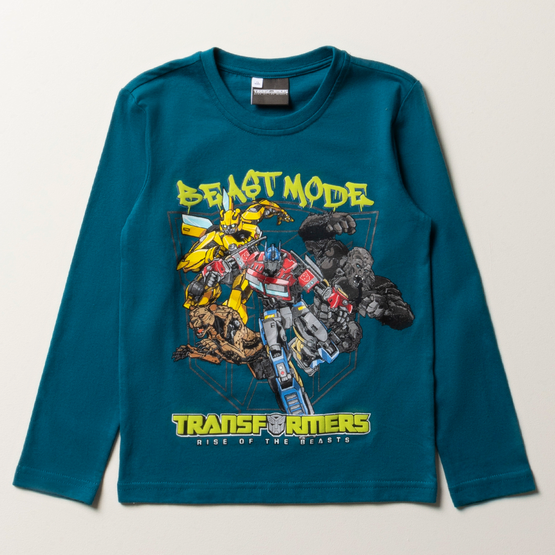 Transformers long sleeve t-shirt teal-TEAL-2-3 YRS