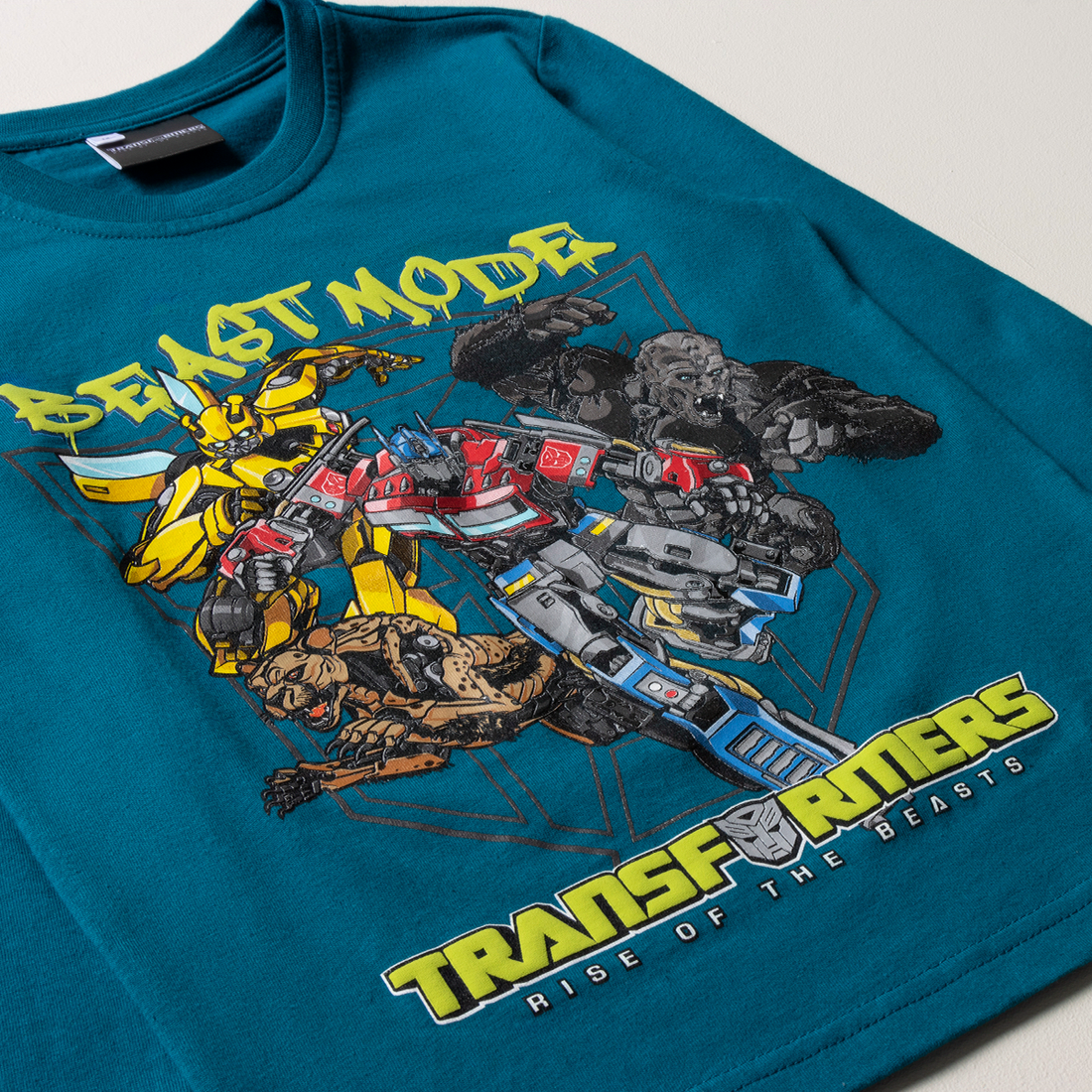 Transformers long sleeve t-shirt teal-TEAL-2-3 YRS