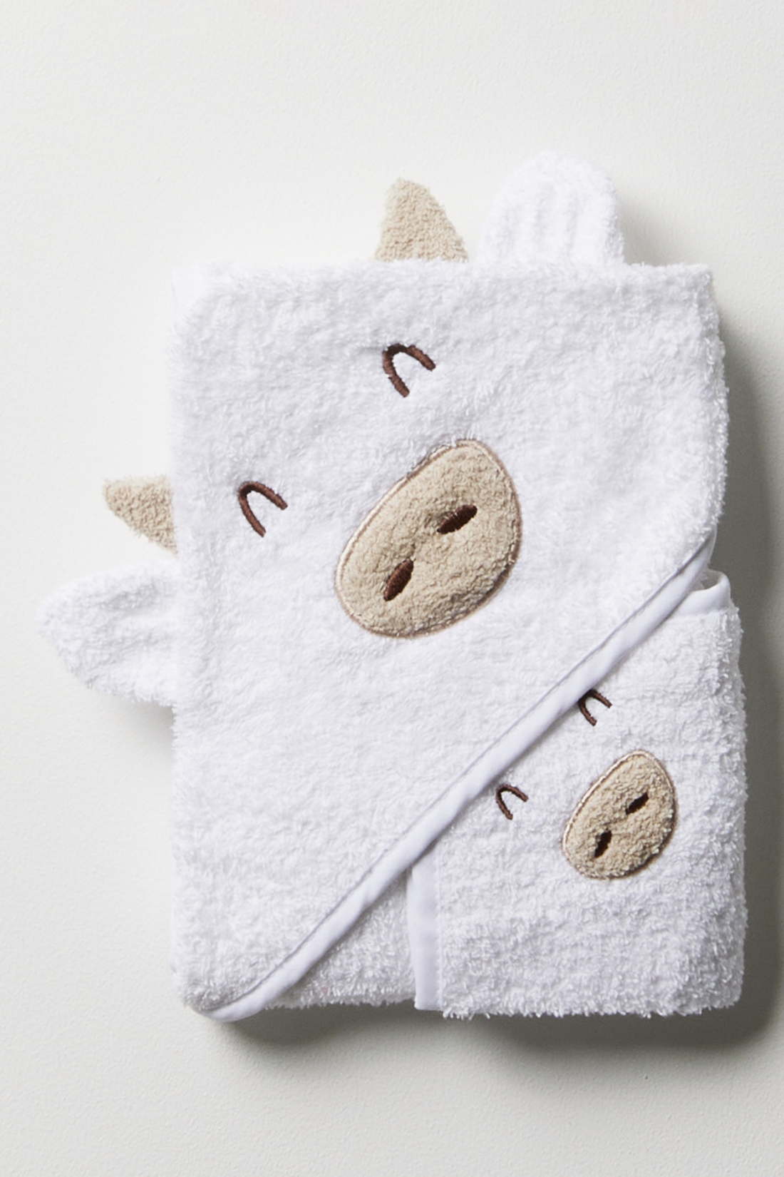 2pc novelty hooded towel set-MILK-ONE SIZE