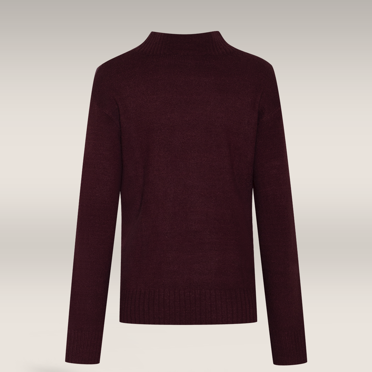 Front seam side slit pullover wine-WINE-M (1)