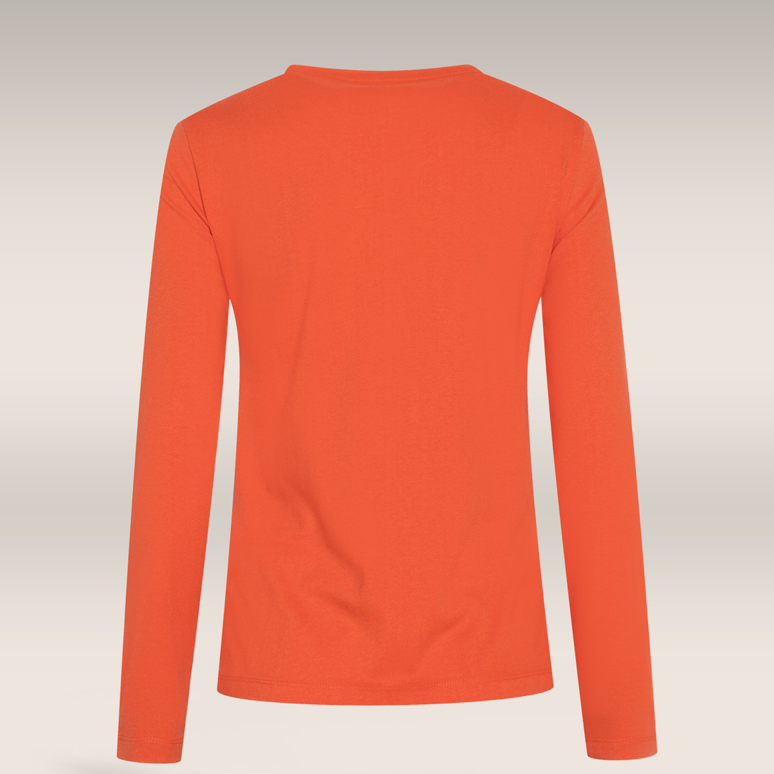 Crew neck long sleeve t-shirt coral-CORAL-M