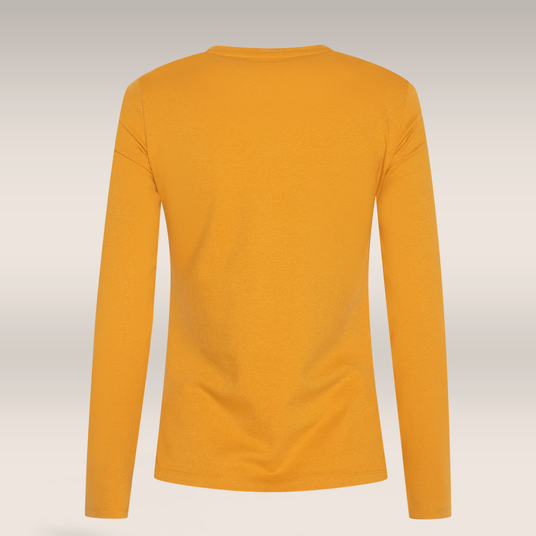 V neck long sleeve t-shirt ochre-OCHRE-M