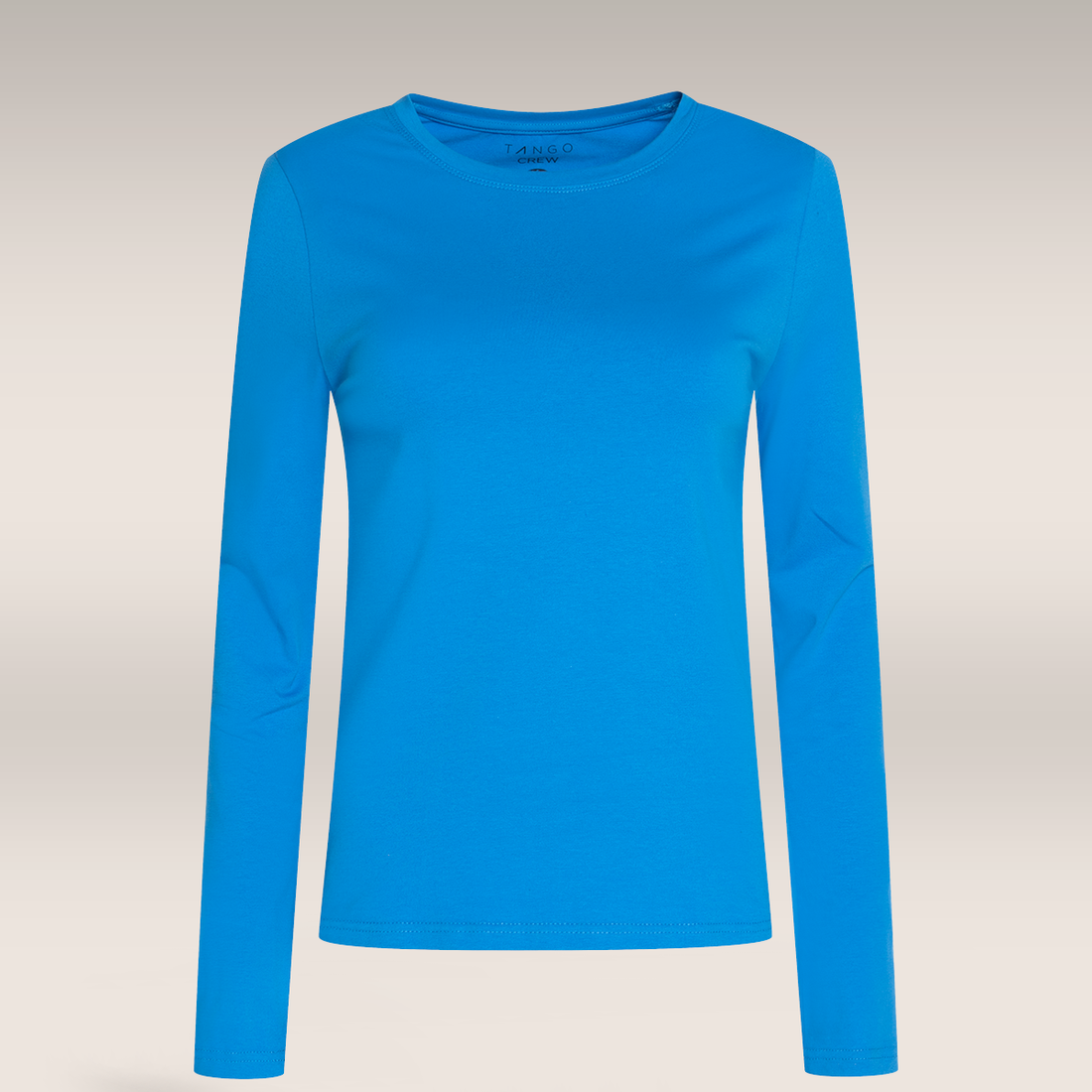 Crew neck long sleeve t-shirt blue-TURQUOISE-M