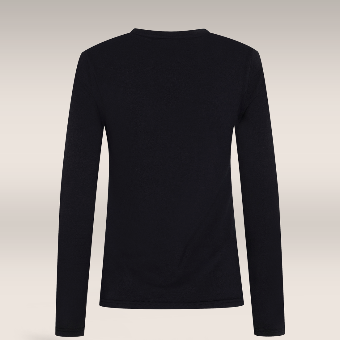 Crew neck long sleeve t-shirt black-BLACK-M