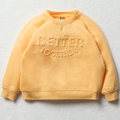 Yellow better together embossed crewneck track top-YELLOW-3-4 YRS