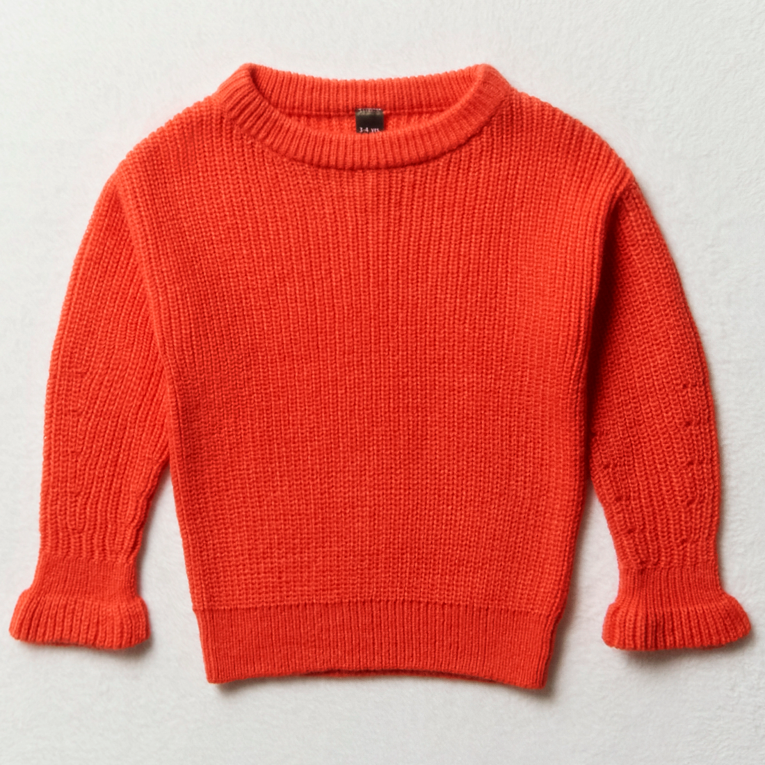 Jumper with frill cuffs red-BRIGHT RED-2-3 YRS