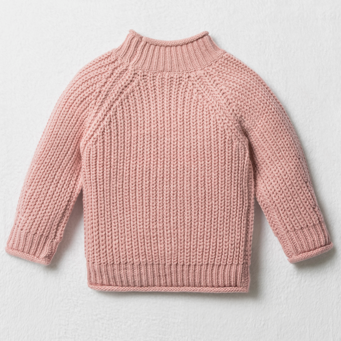 Chunky cabled turtleneck mauve-MAUVE-2-3 YRS