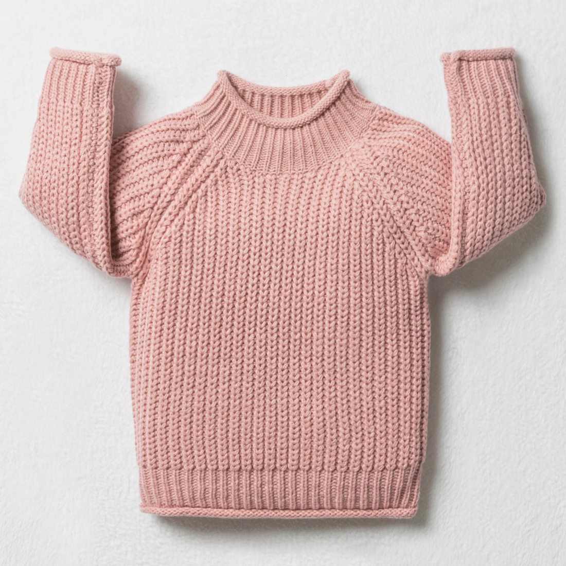 Chunky cabled turtleneck mauve-MAUVE-2-3 YRS