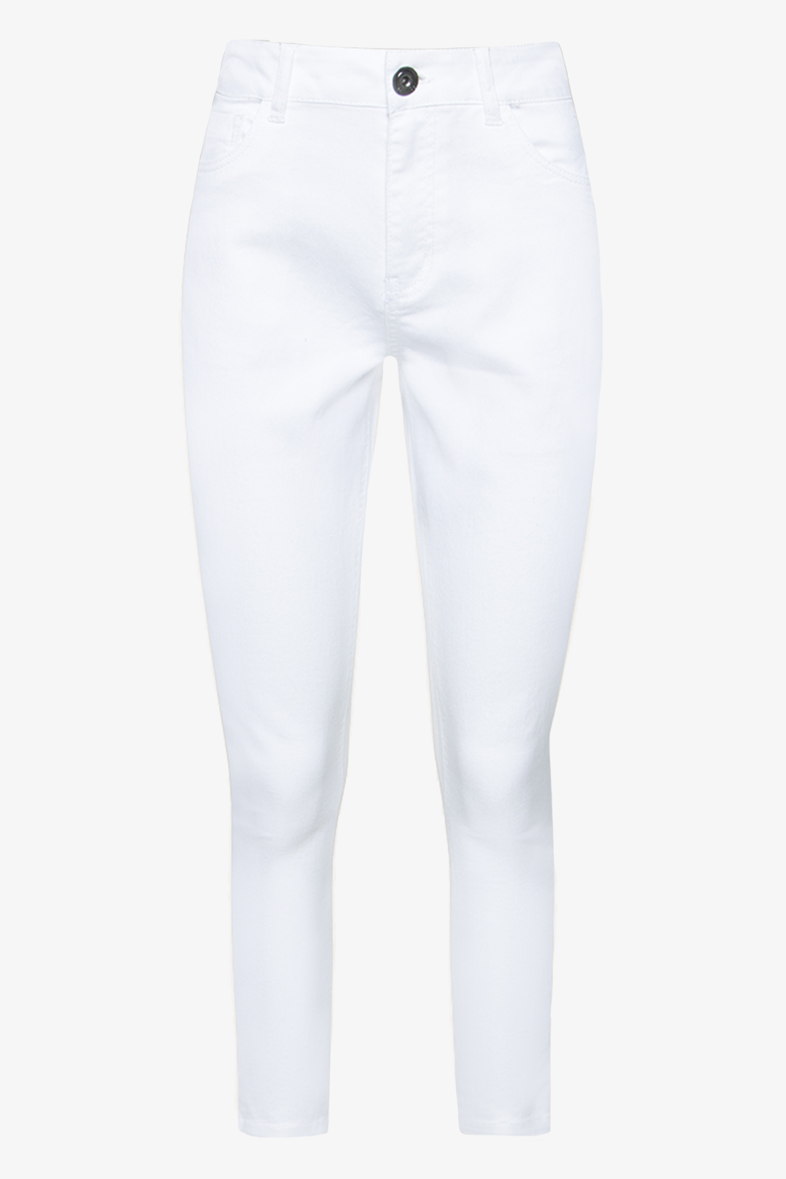 Basic skinny jeans high rise white-WHITE-36