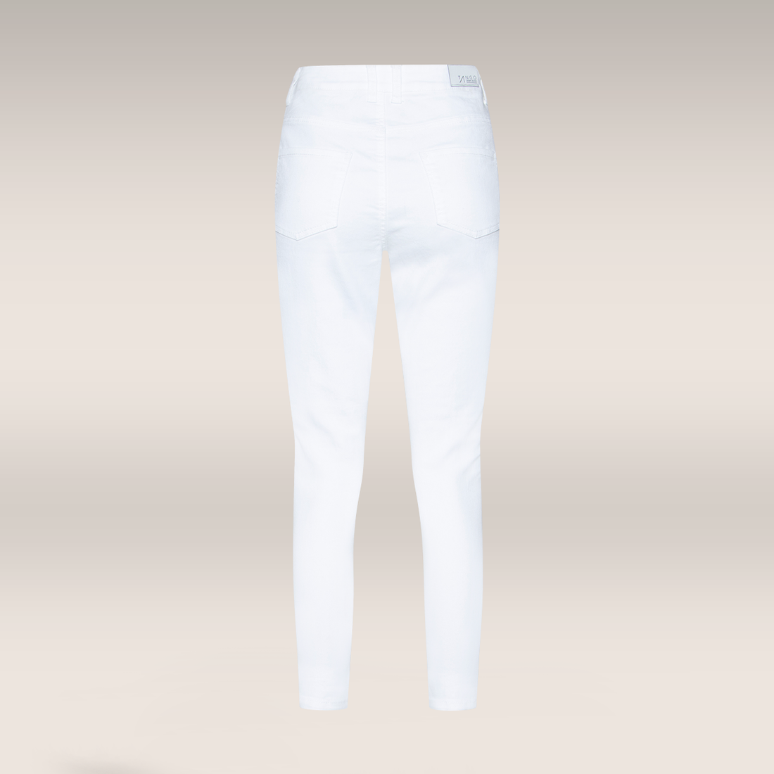 Basic skinny jeans high rise white-WHITE-36