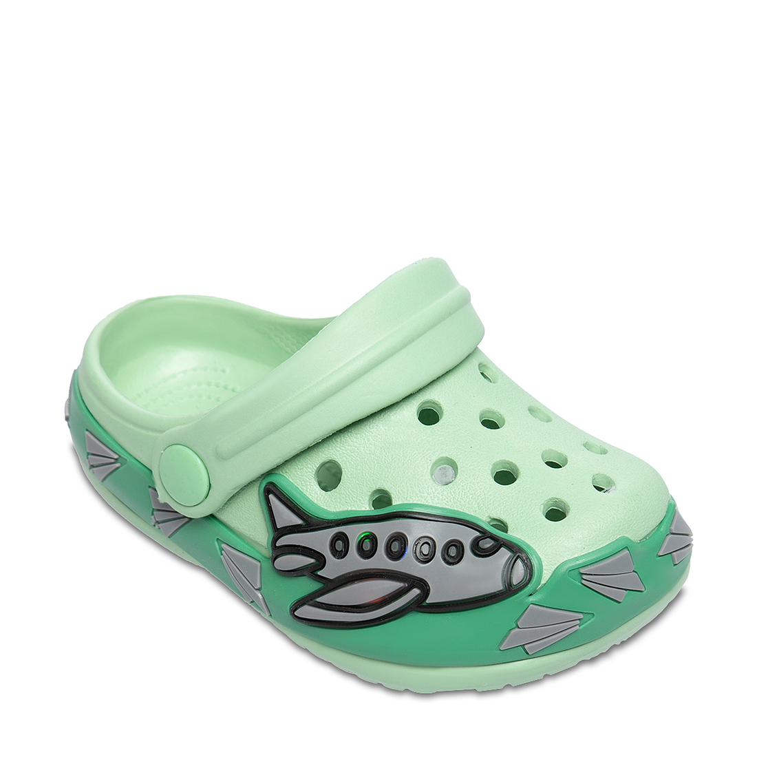 Plane light up garden shoe green-GREEN-4