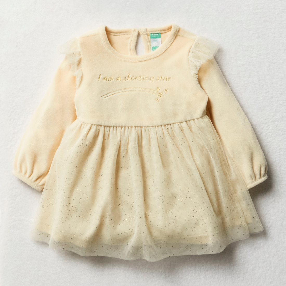 sparkle dress tapioca-NUDE-6-12 MTHS