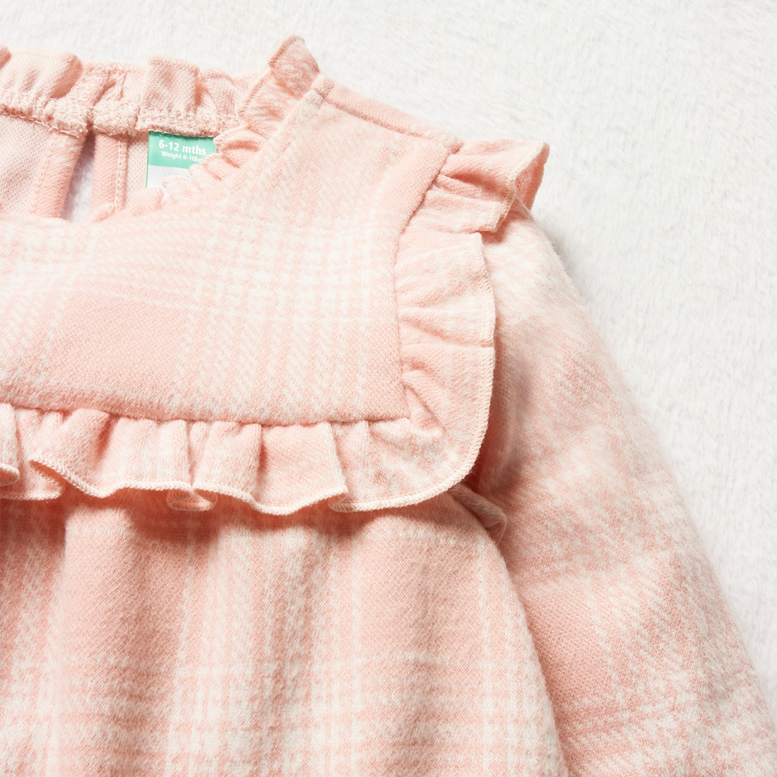 check frill dress powder pink-LIGHT PINK-6-12 MTHS