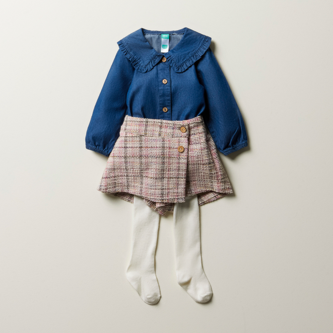 DENIM SHIRT AND SKORT SET-MULTI-6-12 MTHS