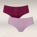 2 Pack bonded boyleg panty burgundy and dusty pink-BURGUNDY-M