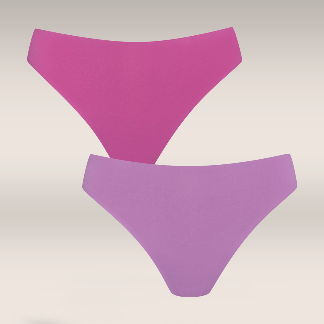 2 Pack bonded thong panty berry and pink-BERRY-M