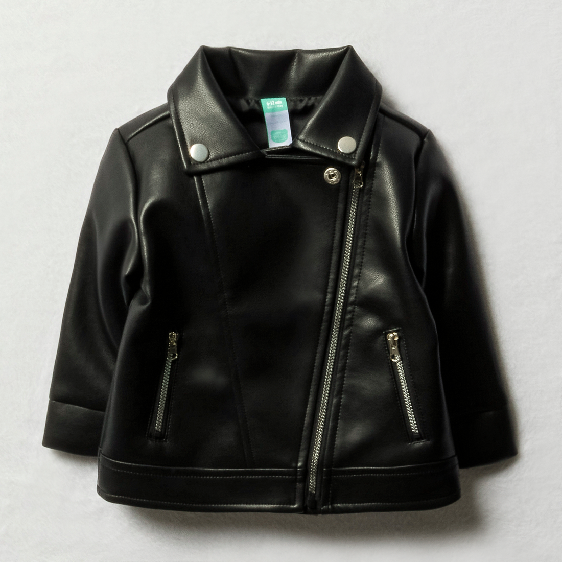 LEATHER JACKET-BLACK-3-6 MTHS