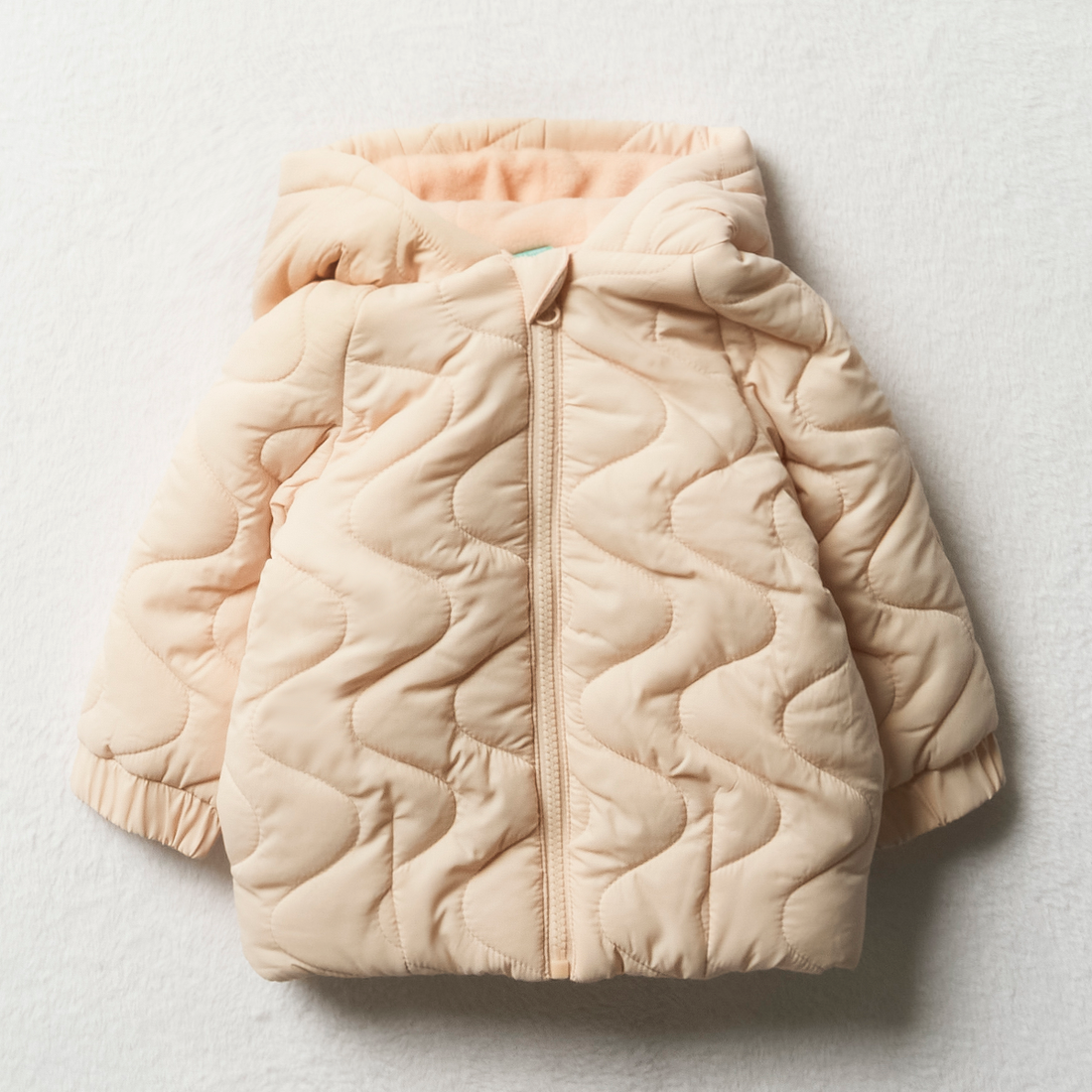 Puffer jacket peach whip-LIGHT PINK-3-6 MTHS