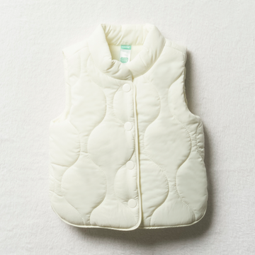 Sleeveless jacket egret-CREAM-3-6 MTHS