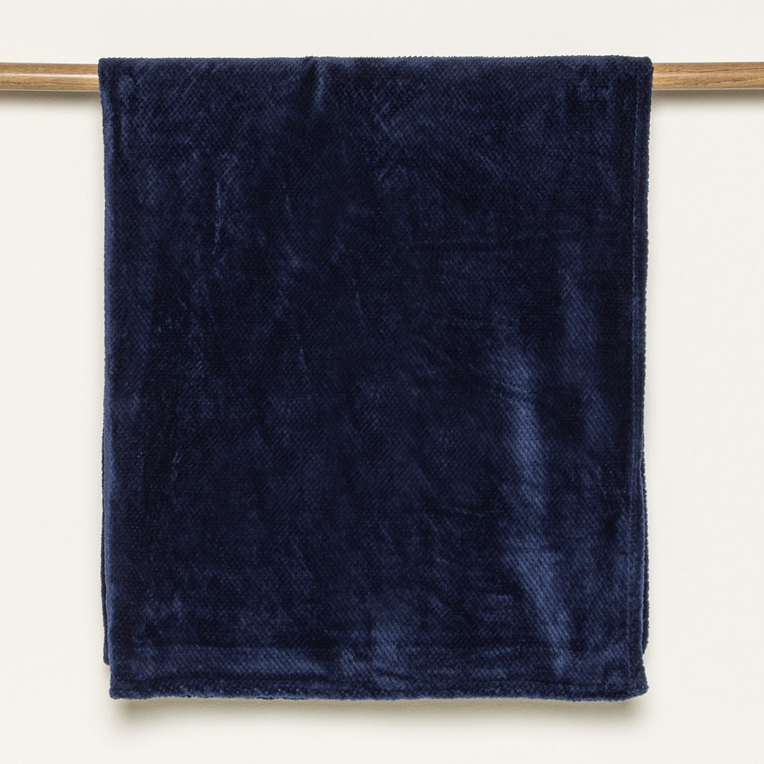 Waffle small textured throw navy-NAVY-SMALL