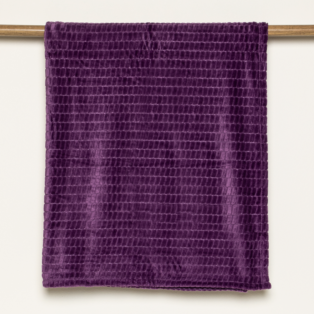 Square small textured throw purple-PURPLE-SMALL