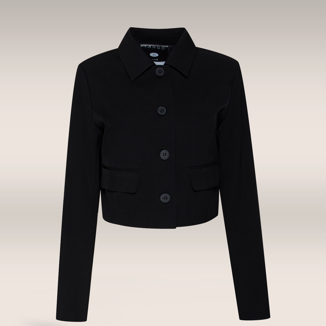 Suiting crop blazer test-BLACK-36