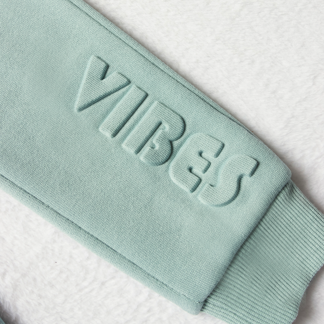 Blue good vibes embossed track bottom-LIGHT BLUE-3-4 YRS