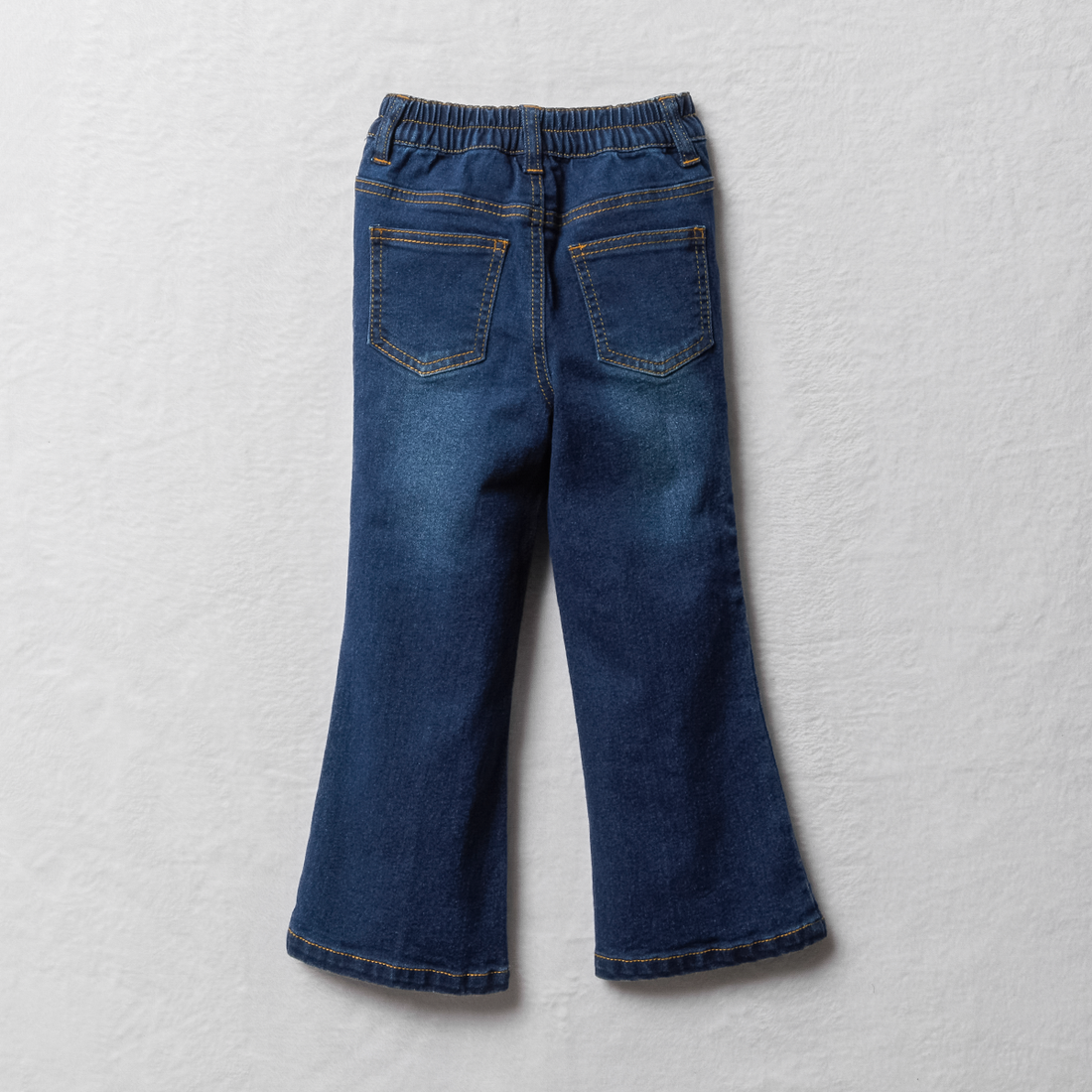 Embellished hem midwash hem wide leg styled denim-MID BLUE-2-3 YRS