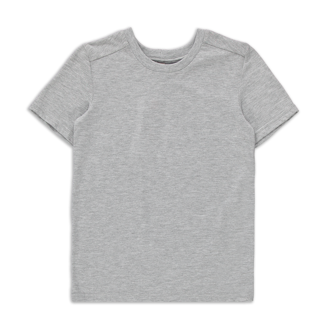 Plain T-Shirt Grey melange-GREY MELANGE-7-8 YRS